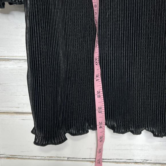 Mable Disco Plisse Mini Dress Black Size Small - Picture 7 of 11